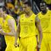 Michigan freshman Nik Stauskas reacts after hitting a three-point basket late in the second half of their 76-74 win against Ohio State at Crisler Center on Tuesday, Feb. 5. Melanie Maxwell I AnnArbor.com